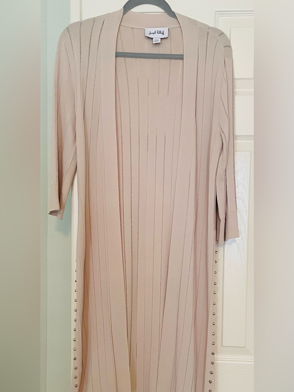 Joseph Ribkoff Ribbed Studded Duster Cardigan XS